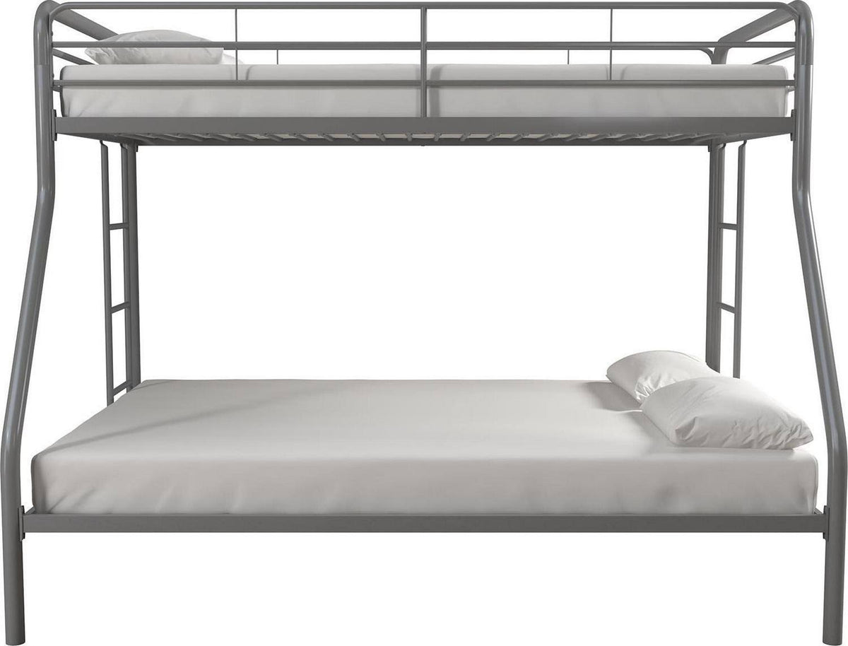Twin Over Full Bunk Bed with Built-In Ladder Q9887