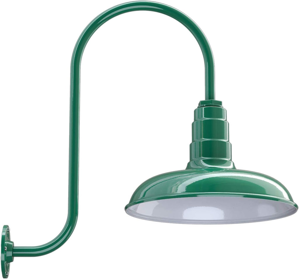 Black 14 inch Dome Outdoor Wall Mounted Barn Light Y4782