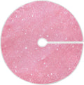 Glitter Blush Pink 47.2" Suede Christmas Tree Skirt J13698