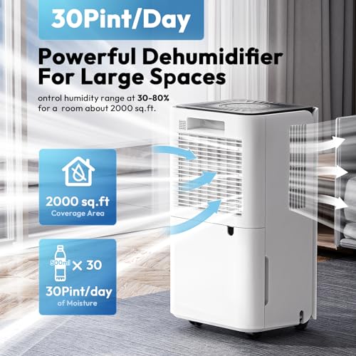 30 Pint Dehumidifier with Drain Hose W800659