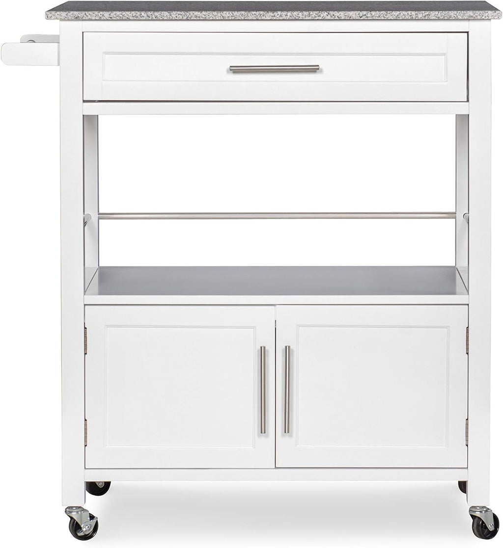 White Kitchen Cart D398
