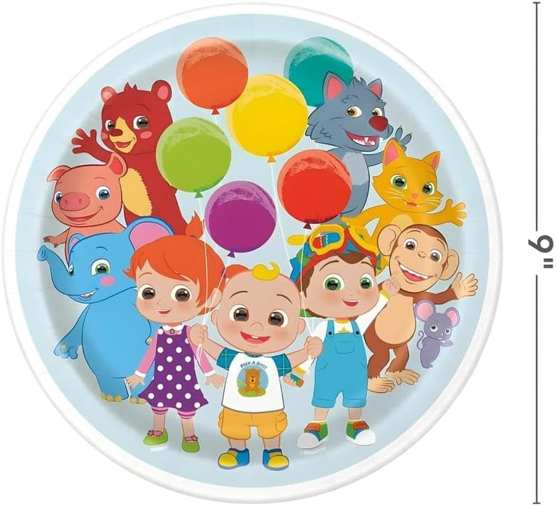 Pack of 8 Multicolor Round Dinner Plates F57973