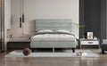 Full Size Bed Frame Light Gray M407923