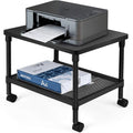 2-Tier Printer Stand with Wheels and Metal Frame C847