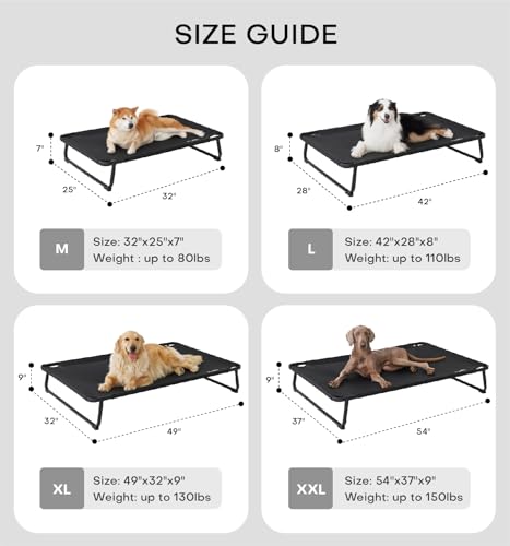 Elevated Dog Bed with Washable Mesh Hammock C837503