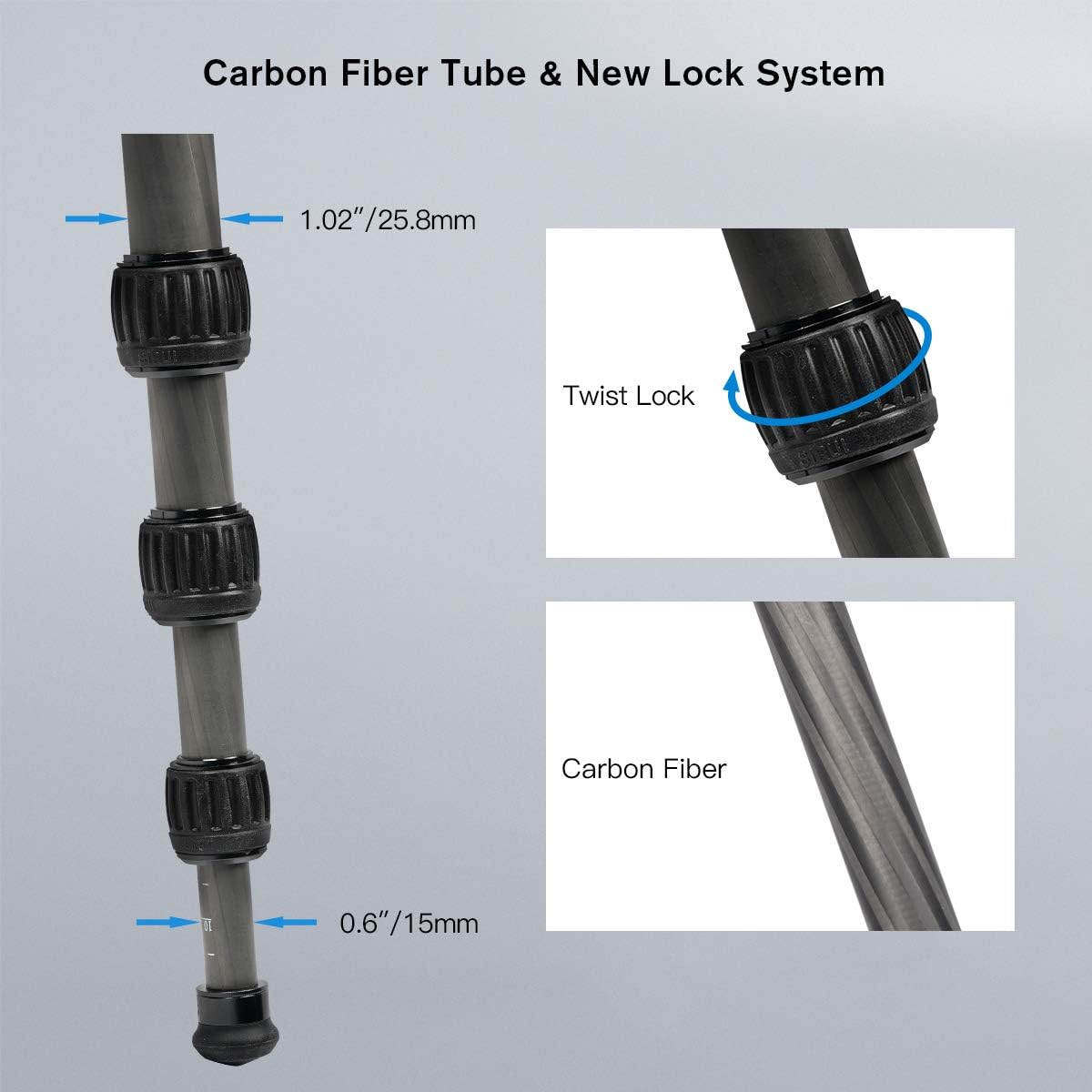 Carbon Fiber Tripod with K20X Head Quick Release Plate E42141