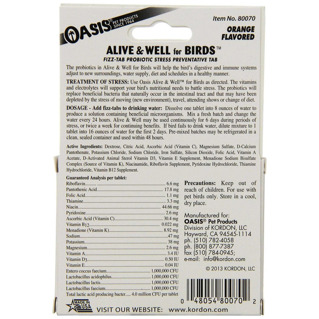 Pro-Biotic Tablets for Birds N173319