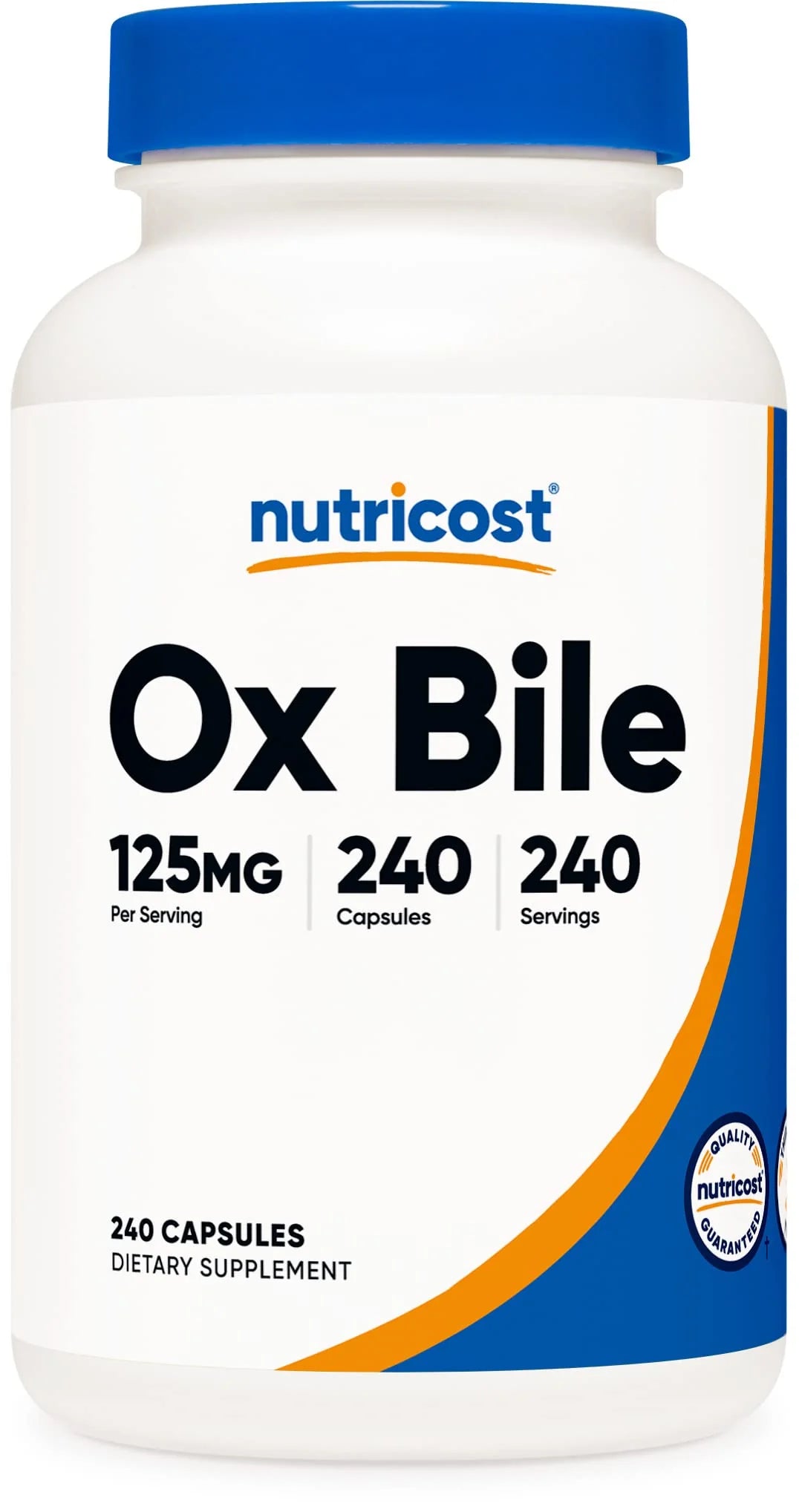 Ox Bile Capsules 125mg 240 Capsules Non-GMO A3661