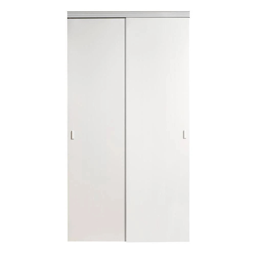 Beige Primed MDF Interior Closet Sliding Door with Trim I75794