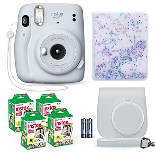 Ice White Instant Camera with Film and Accessories Bundle H807400