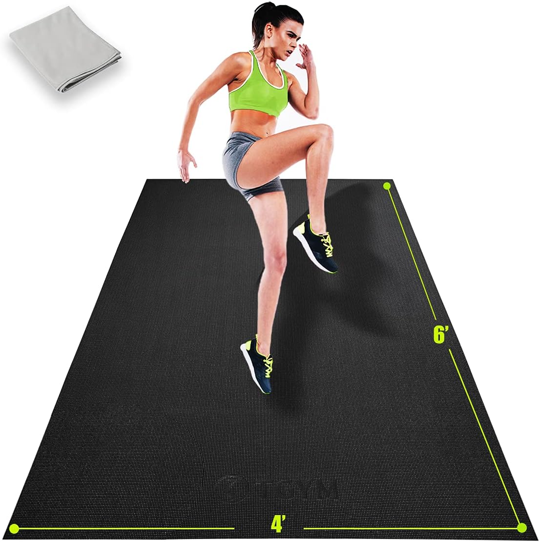 6'x4'x8mm Non-Slip Exercise Mat P8007