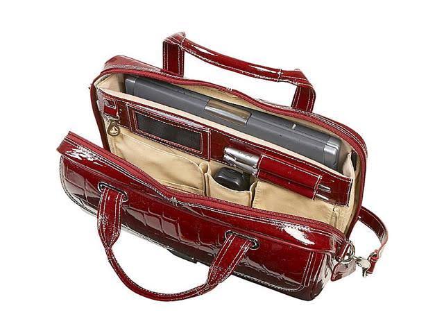 Black Leather Laptop Briefcase N4738