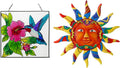 Hummingbird Stained Glass Window Hangings with Metal Chain X343