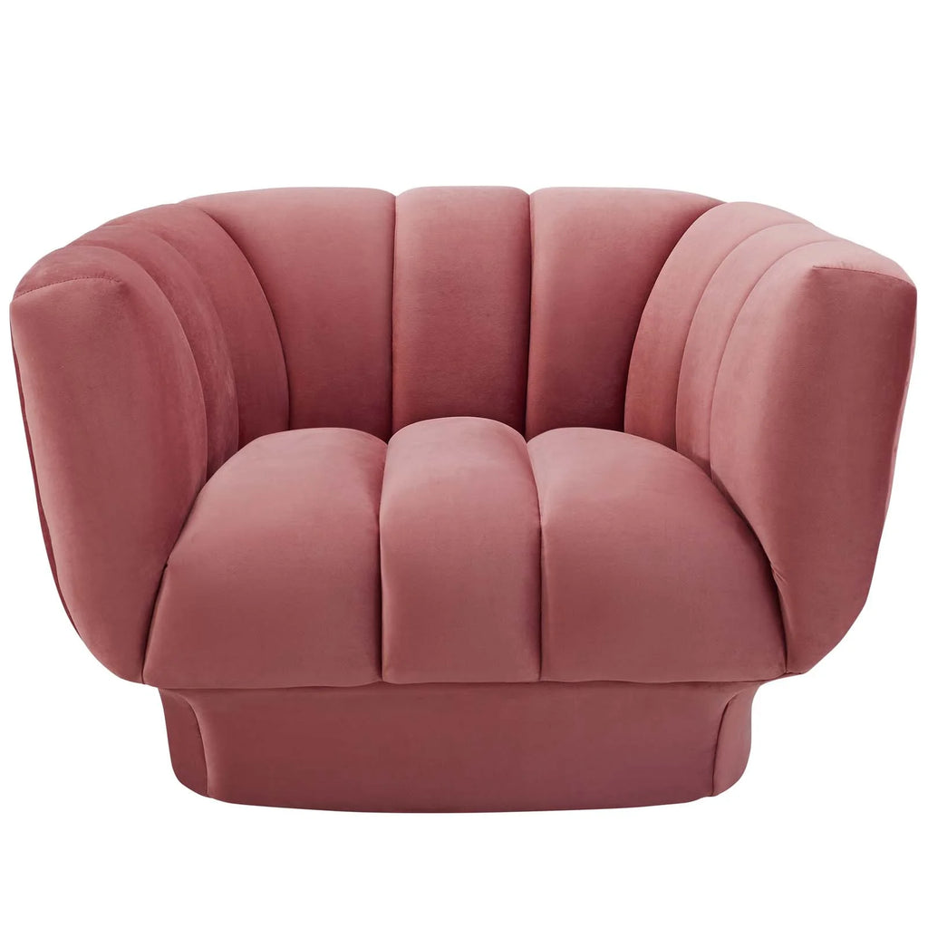 Pink Velvet Accent Side Chair P293959