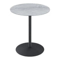 Asian Aesthetics End Table With Marble Textured Glass Top J95731