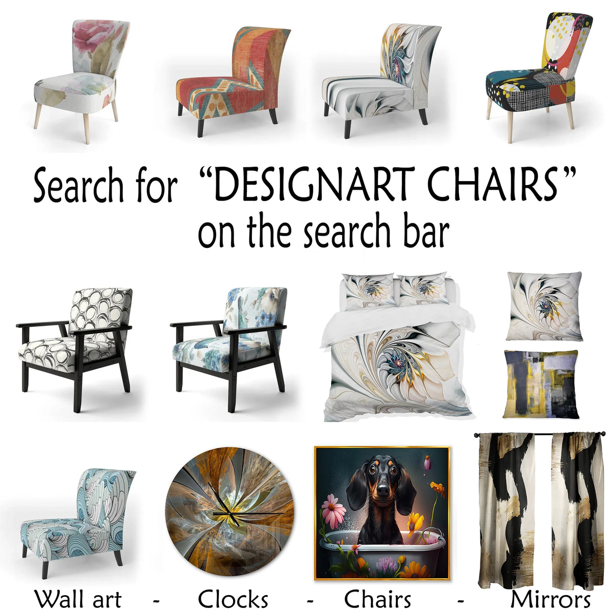 Black And White Upholstered Accent Chair R968693