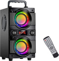 Bluetooth Speaker with LED Colorful Lights, Double Subwoofer S4851