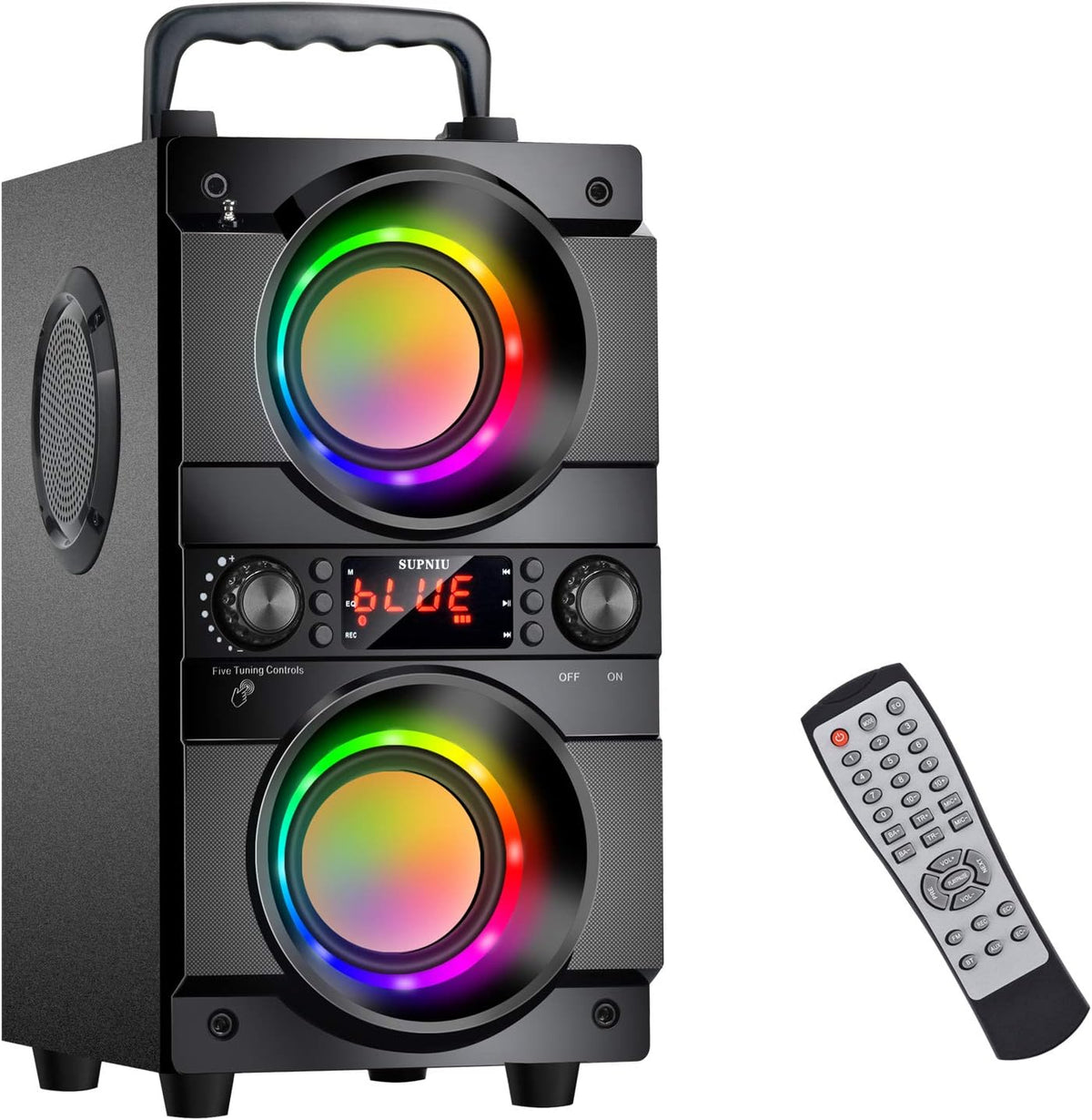 Bluetooth Speaker with LED Colorful Lights, Double Subwoofer S4851