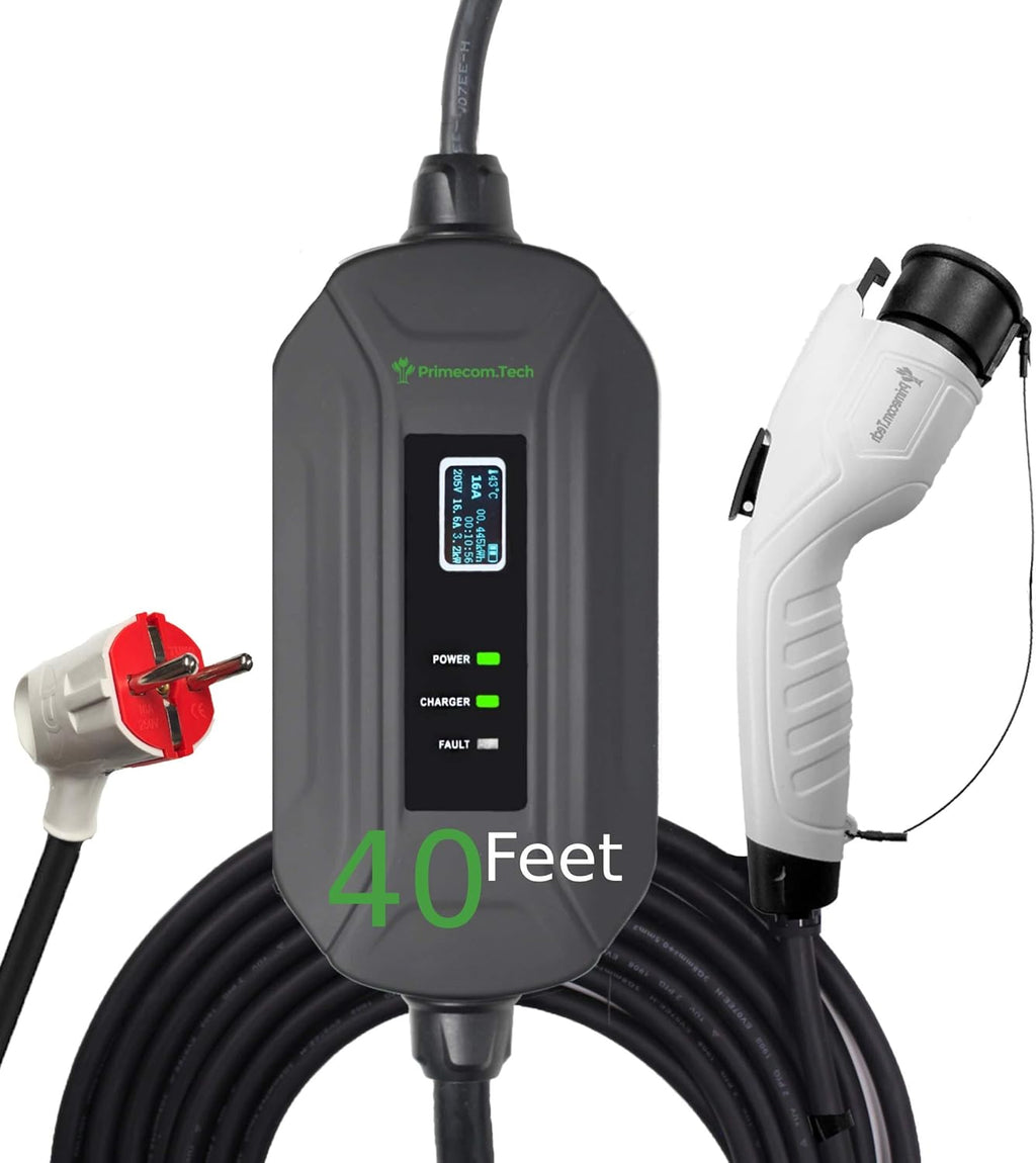Portable Level 2 Electric Vehicle Charger, 16Amp, 35 Feet C131