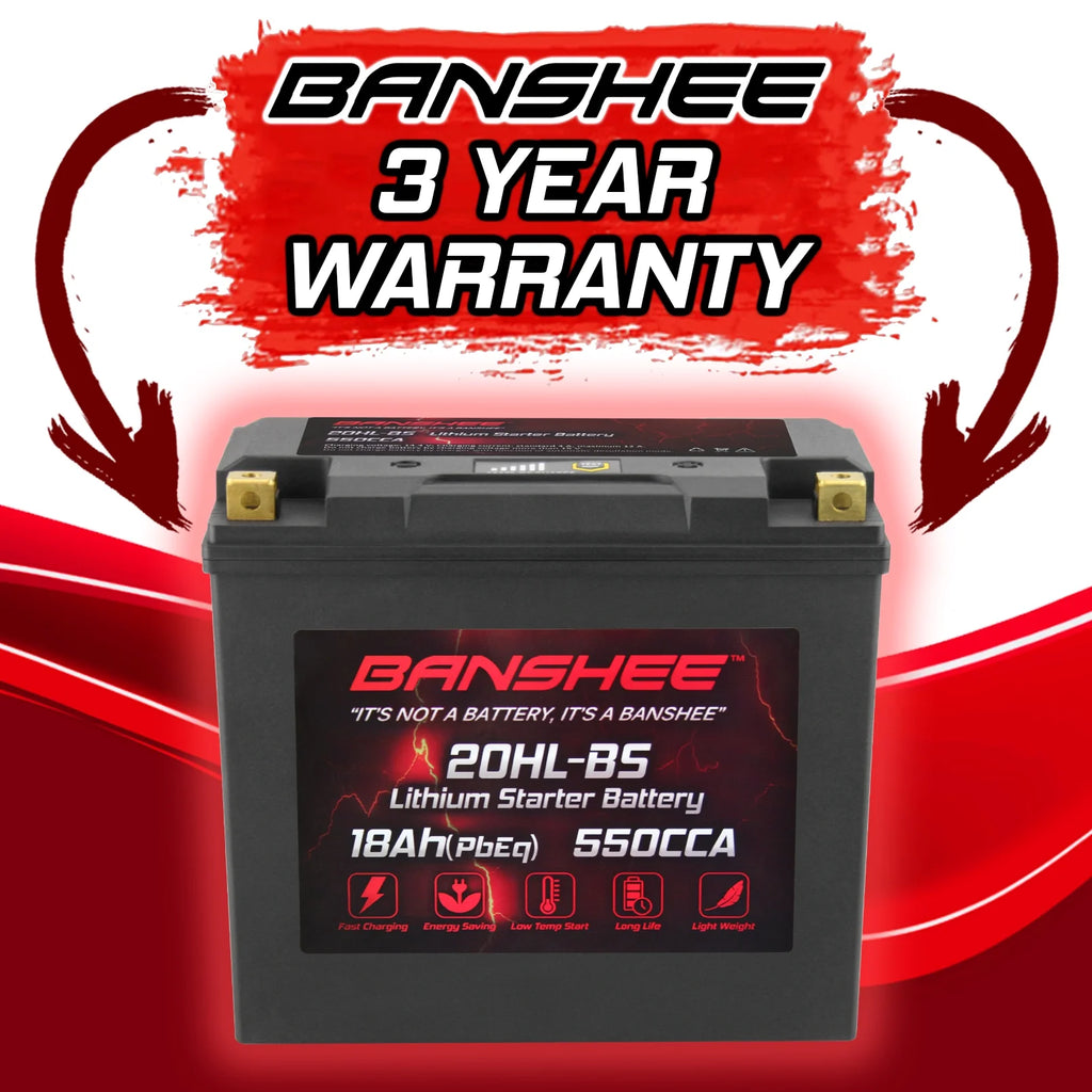 Lithium LiFePO4 Motorcycle Battery, 12V 18Ah, 600CCA, Built in BMS U33125