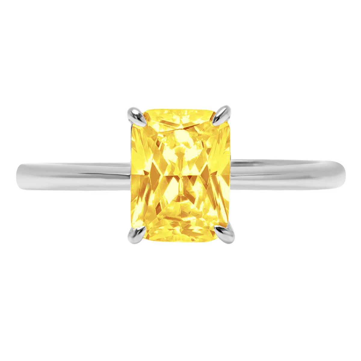 18K White Gold Solitaire Ring A19263
