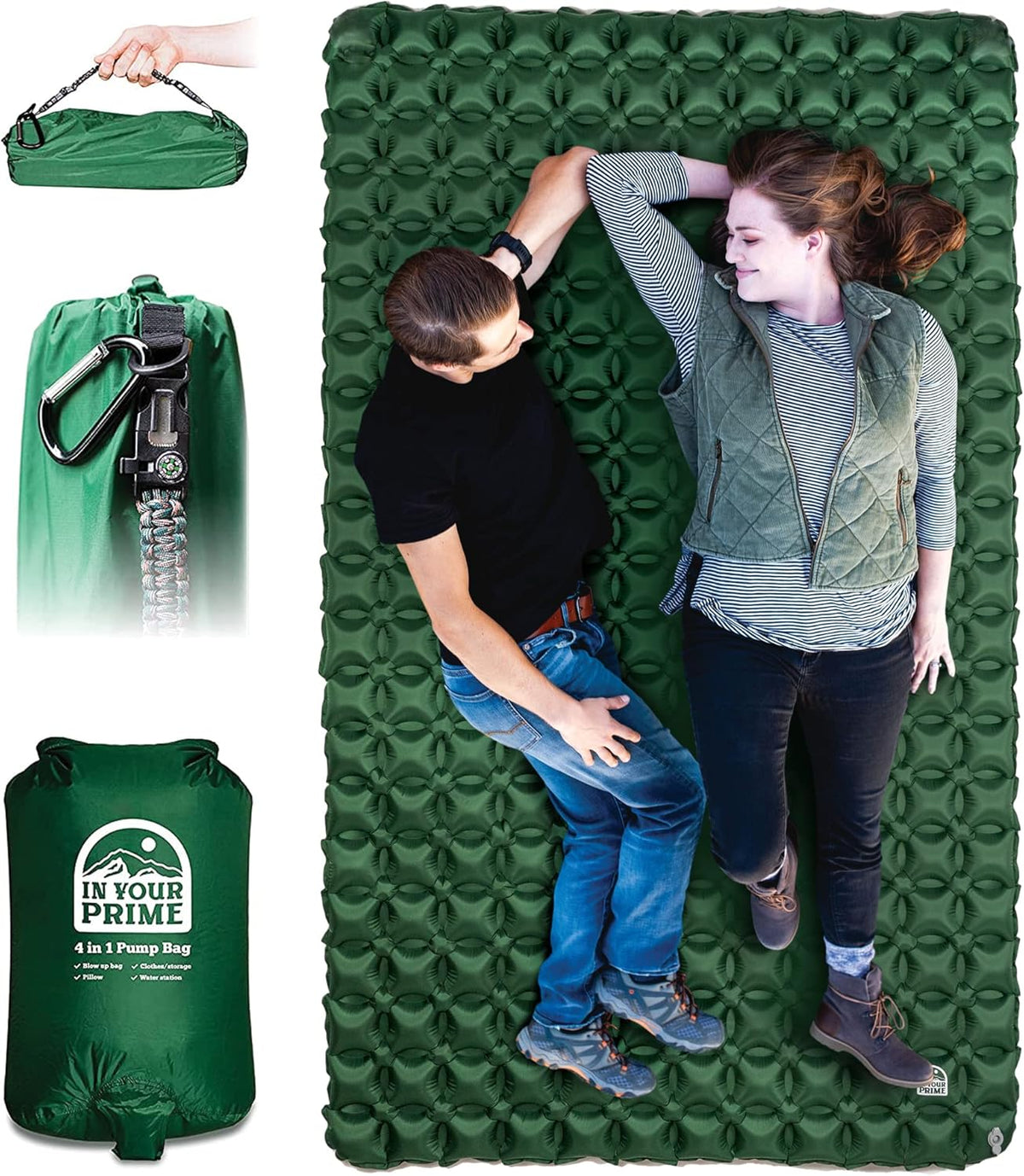Double Sleeping Pad with Pump Bag for Camping E1421