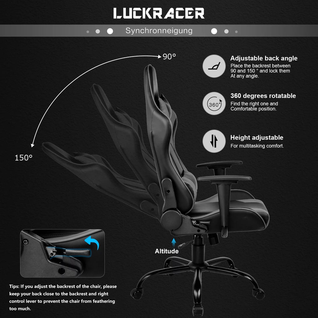 Gray Massage Gaming Chair T242