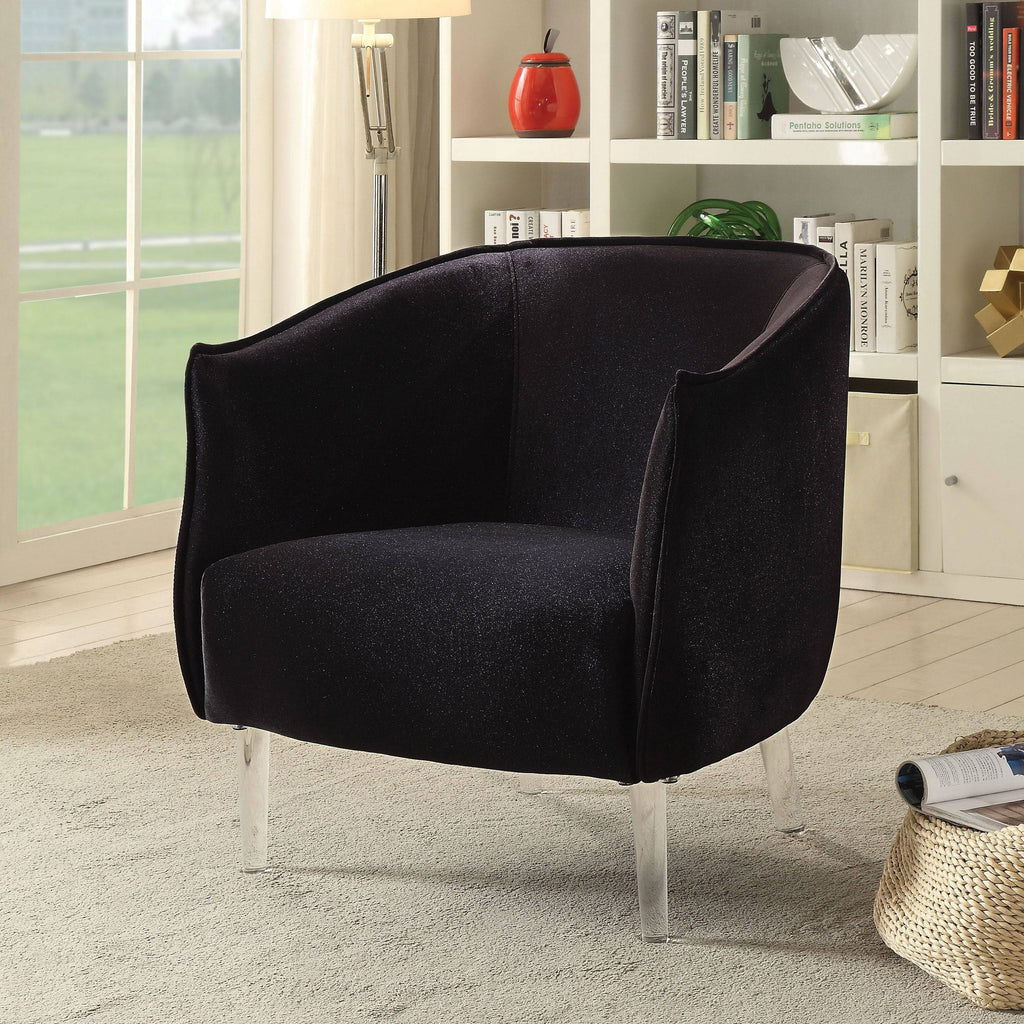 Black Contemporary Accent Chair Q533473