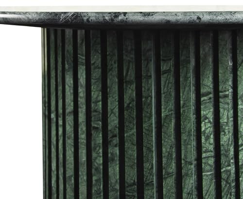 Art Deco Coffee Table with Marble, 36" W x 36" D x 16" H, Green I470993