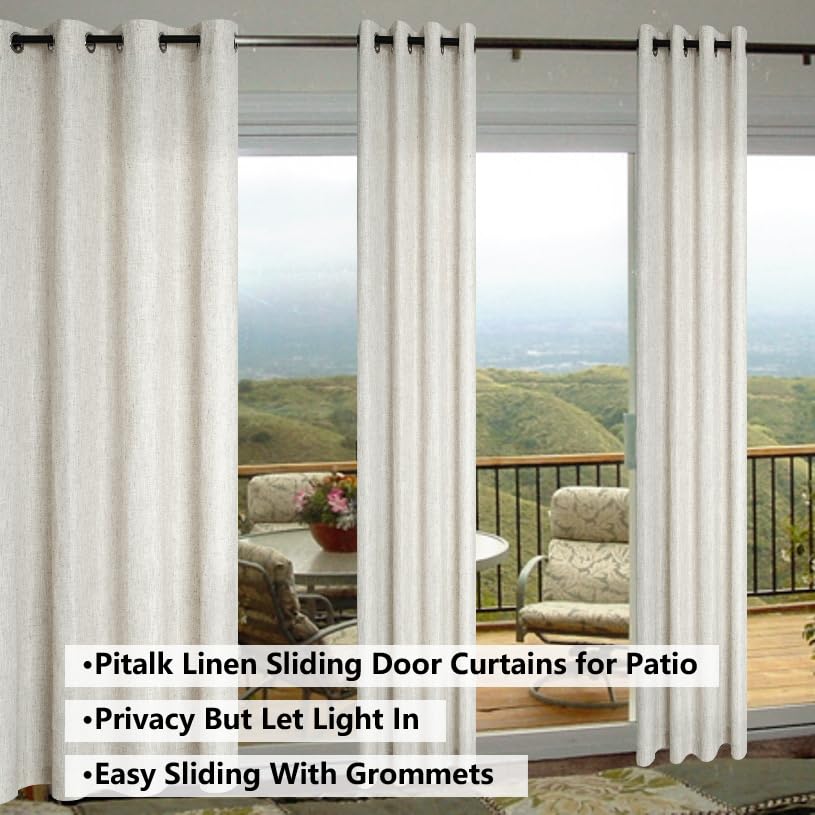 Grommet Linen Blended Sheer Curtains R301