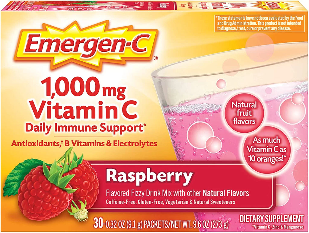 Raspberry Flavor Vitamin C Powder, 30 Count K478