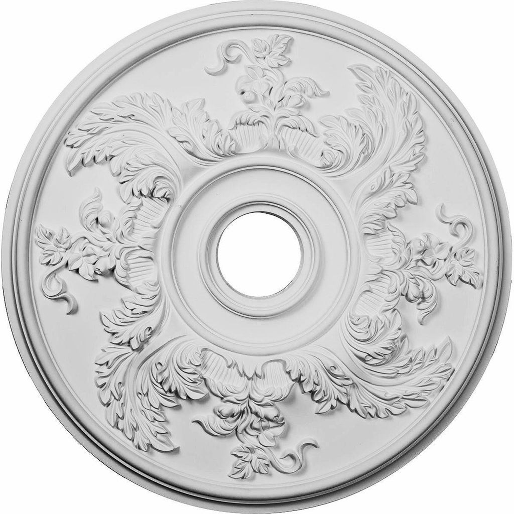 Acanthus Twist Ceiling Medallion Hand-Painted Clear Yellow A991282