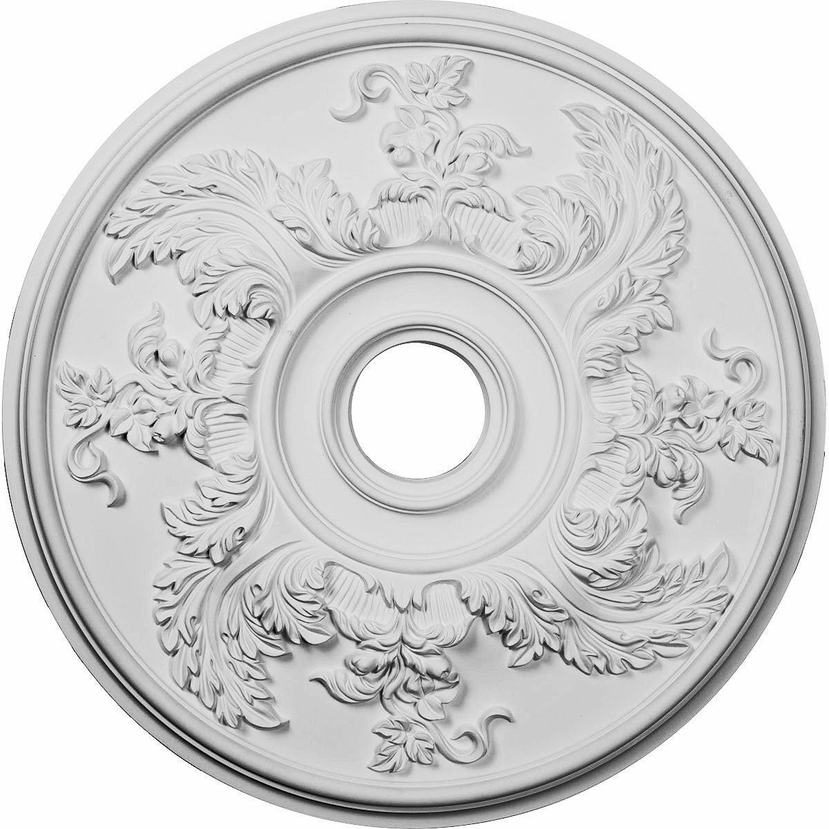 Acanthus Twist Ceiling Medallion Hand-Painted Clear Yellow A991282