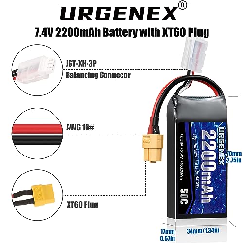 2S 2200mAh 7.4V Lipo Battery with XT60 Plug G1085