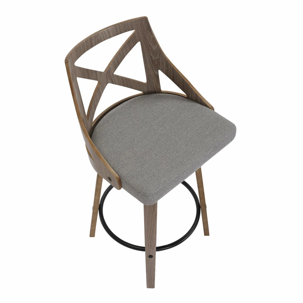 Swivel Polyester Counter Stool - Set of 2 S643910