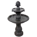 2-Tier Solar Outdoor Water Fountain with Battery Backup K531