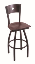 Counter Stool with Black Wrinkle Finish and Dark Cherry Oak Seat Z40869