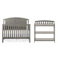 2-Piece Crib and Changing Table Nursery Set (Dapper Gray) P8990