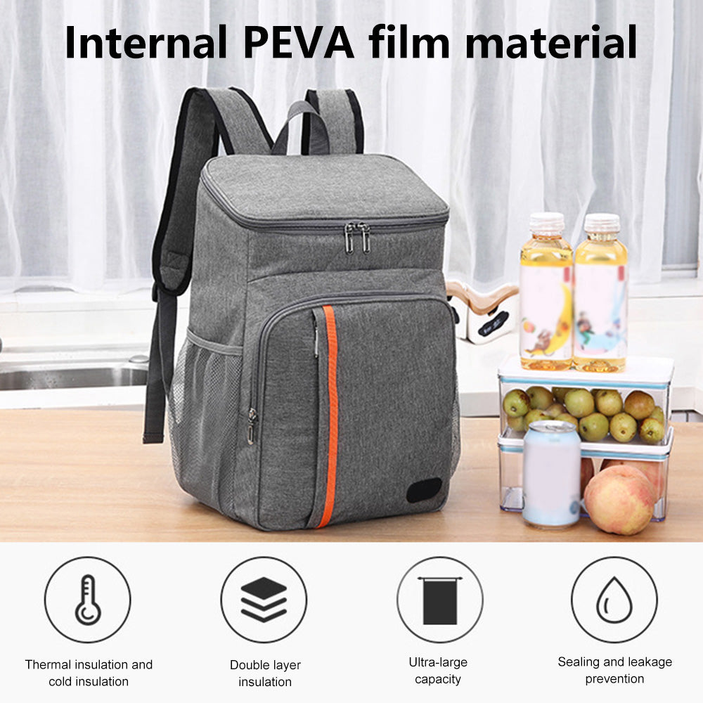 Insulated Cooler Backpack, Navy blue O134869