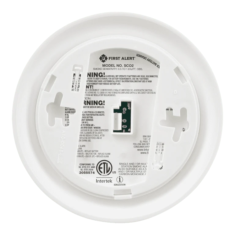 Smoke and Carbon Monoxide Detector with 9V Battery D5405