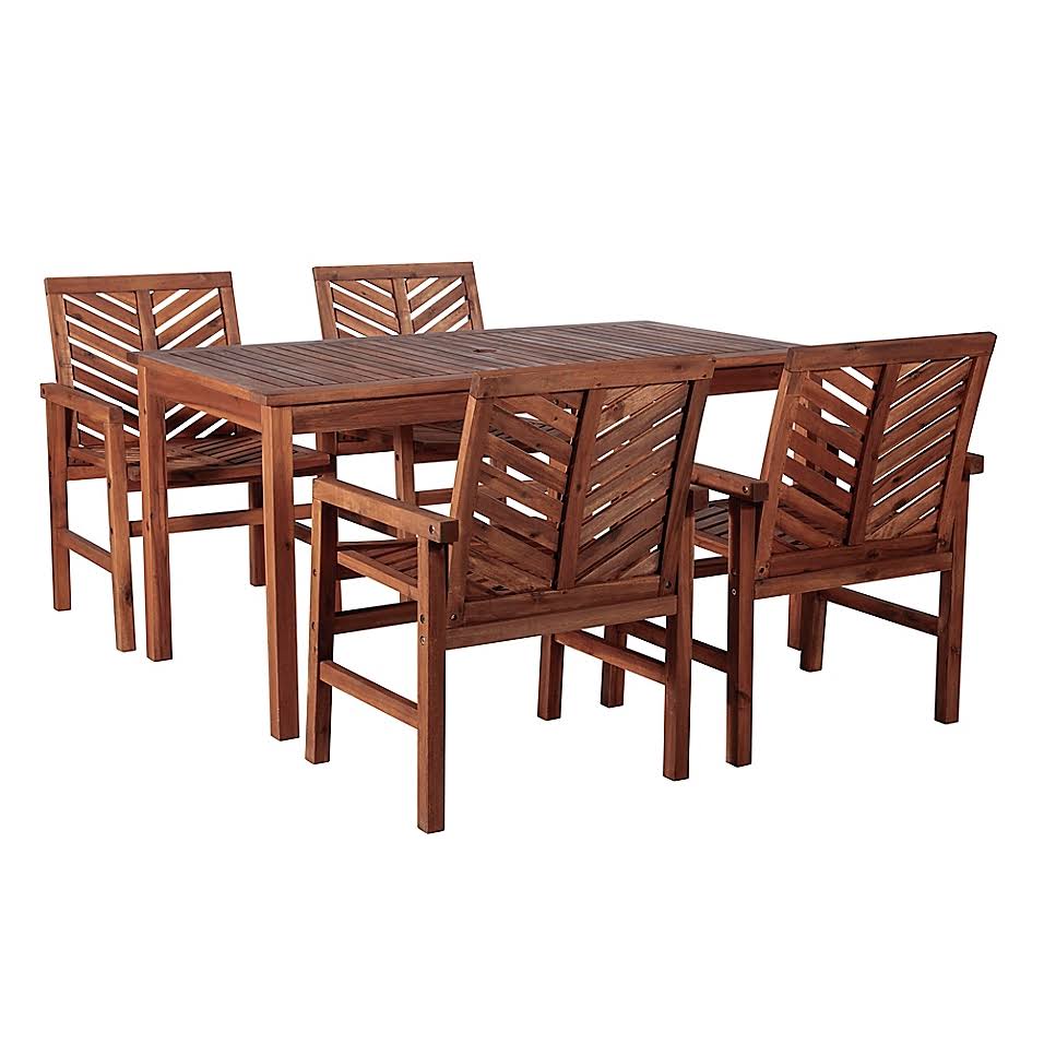5-Piece Acacia Outdoor Dining Set Y53990