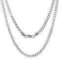 925 Sterling Silver Curb Chain Bracelet 15mm F379178