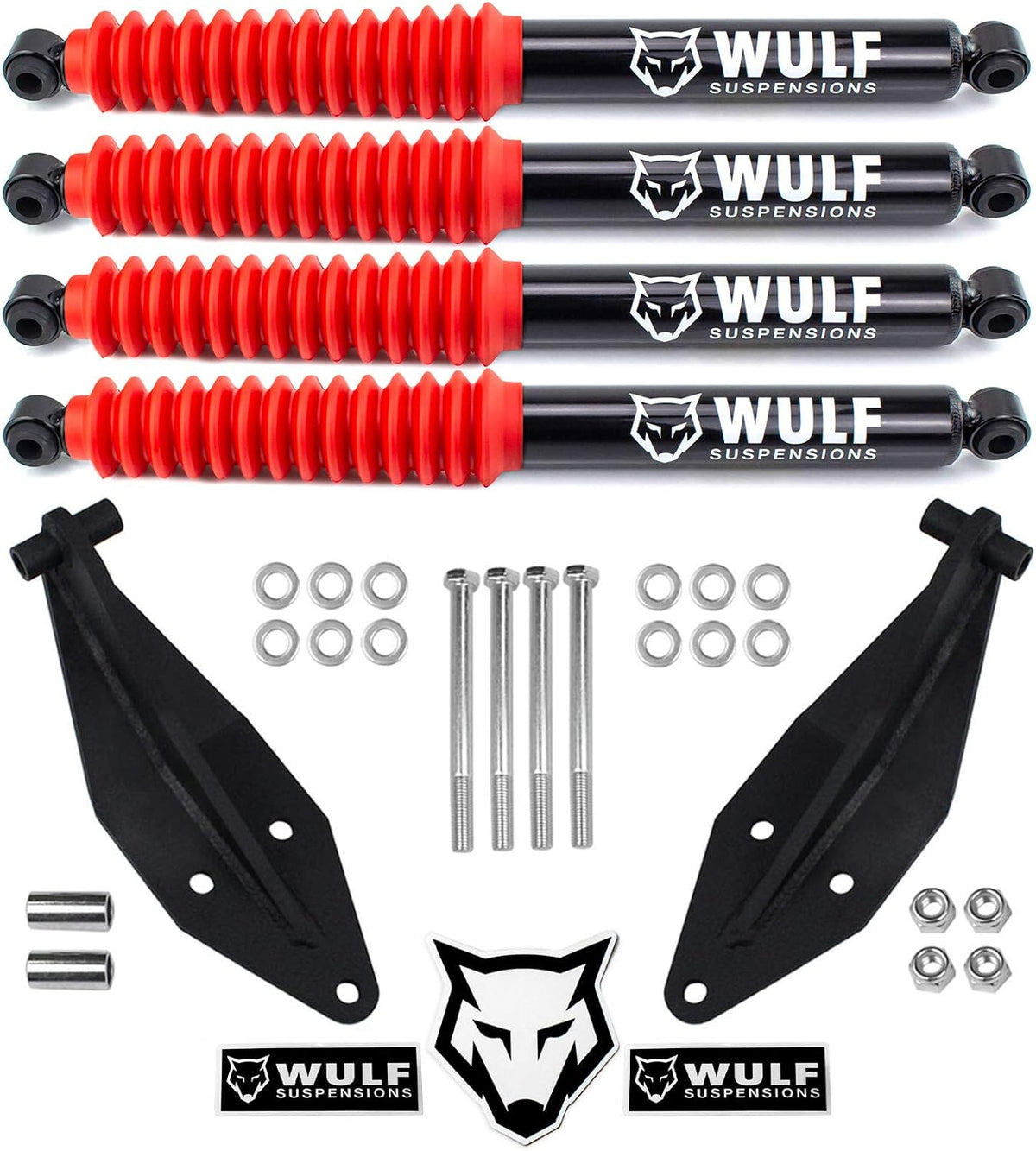 Front Dual Shock Kit for 4" Lift Kits compatible with 1999-2004 Ford F350 Super Duty 4X4 A234530