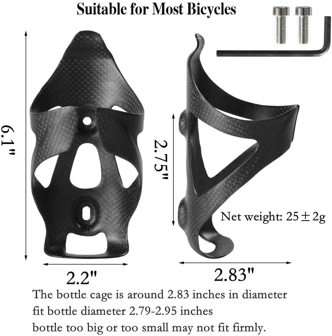 Ultra-Light Full Carbon Fiber Water Bottle Cage C483081