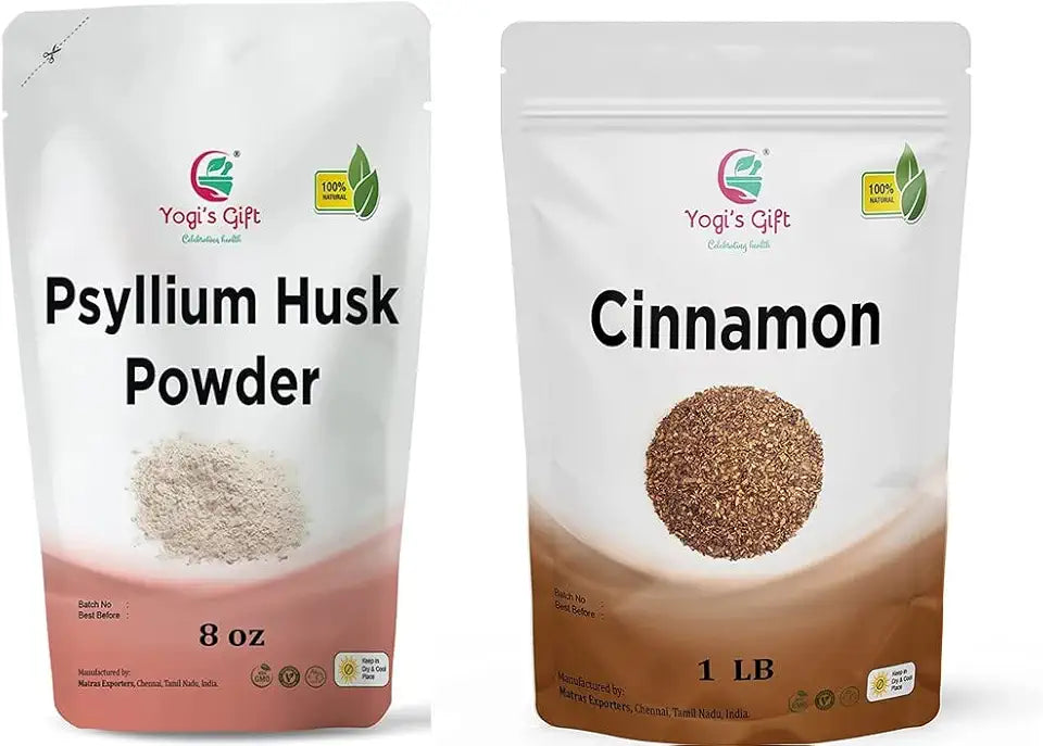 Psyllium Husk Powder 8 oz + Crushed Cinnamon 1 Lb V435