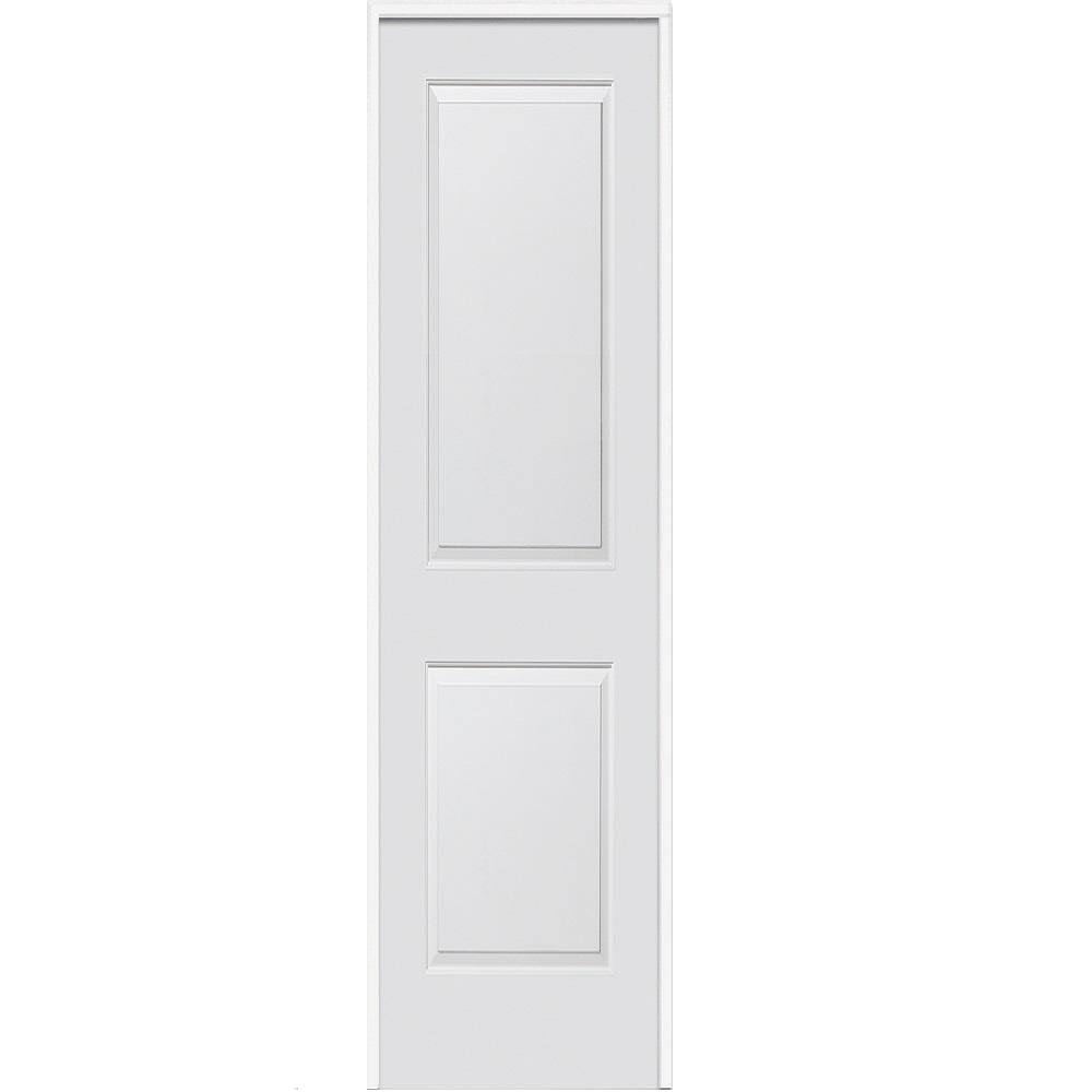 16 in. x 80 in. Smooth Carrara Right-Hand Solid Core Primed Molded Composite Single Prehung Interior Door R234719