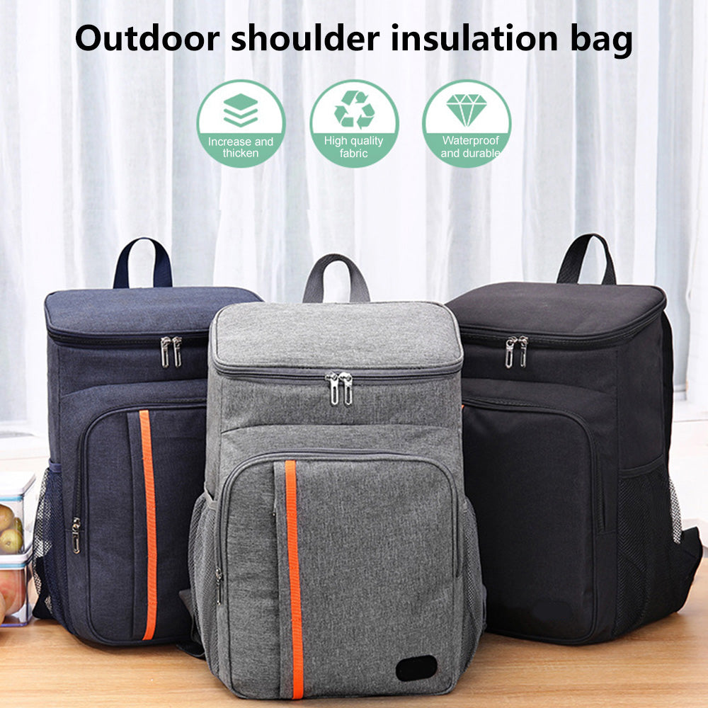 Insulated Cooler Backpack, Navy blue O134869