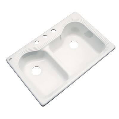 Kitchen Sink, 3 Hole, Biscuit C931091