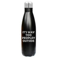 17 oz Double Wall Vacuum Insulated Stainless Steel Water Bottle Travel Mug Cup (Black) I571