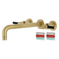 Brushed Brass 2-Handle Wall Mount Roman Tub Faucet M8325